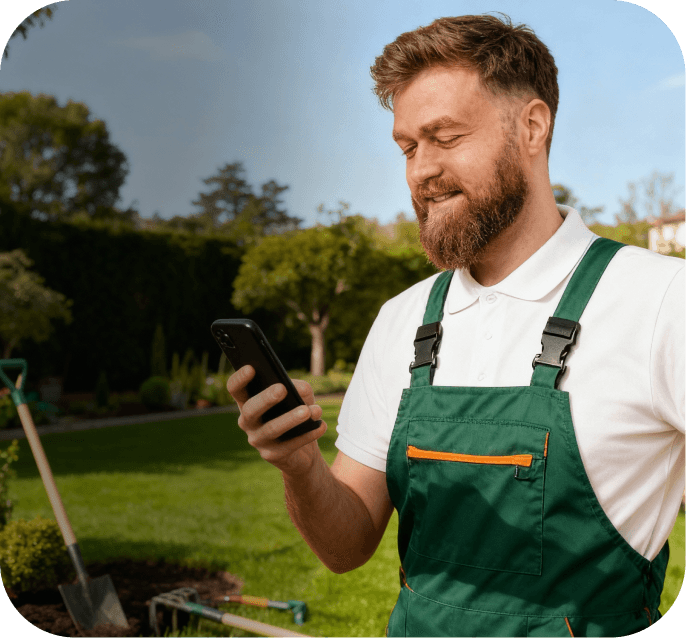 Electrician using phone